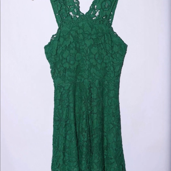Sandro Riviera Dress Small Green Lace size 1 - Picture 2 of 7